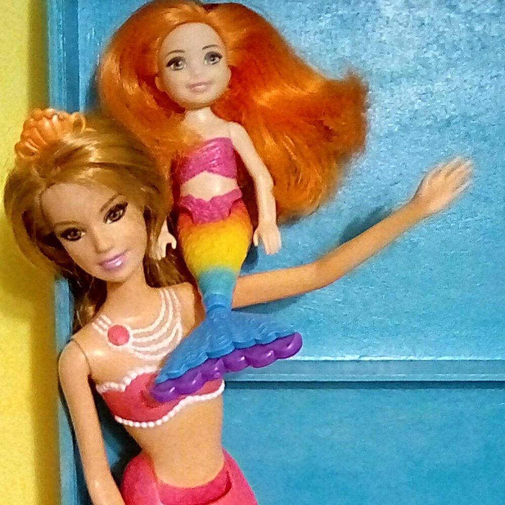 Mermaid Barbie & Chelsea dolls Rainbow